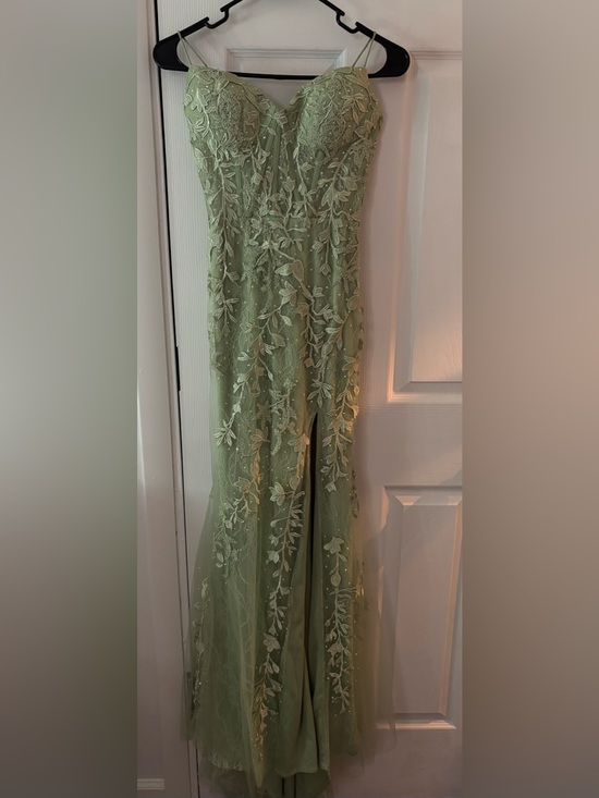 Stacees Dresses & Skirts - Elegant Sage Green Embroidered Prom Gown